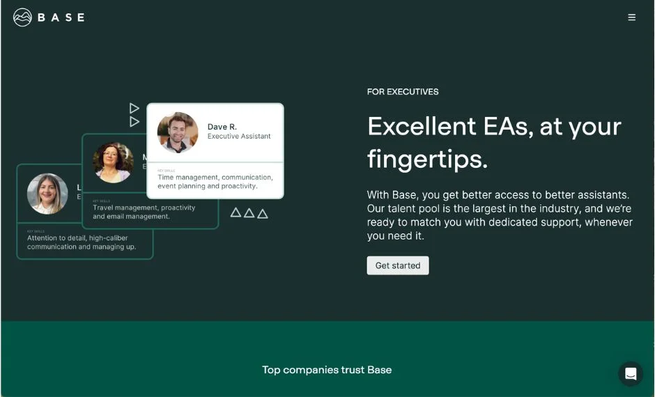 Base HQ homepage
