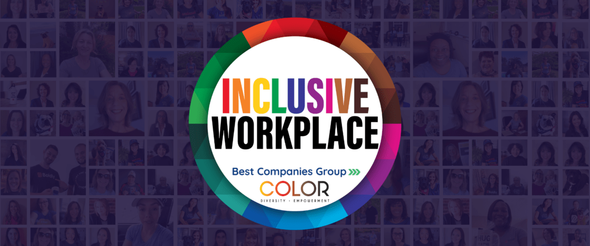 Inclusive workplace logo - Boldly has been named a top inclusive workplace by Best Companies Group and COLOR Magazine.